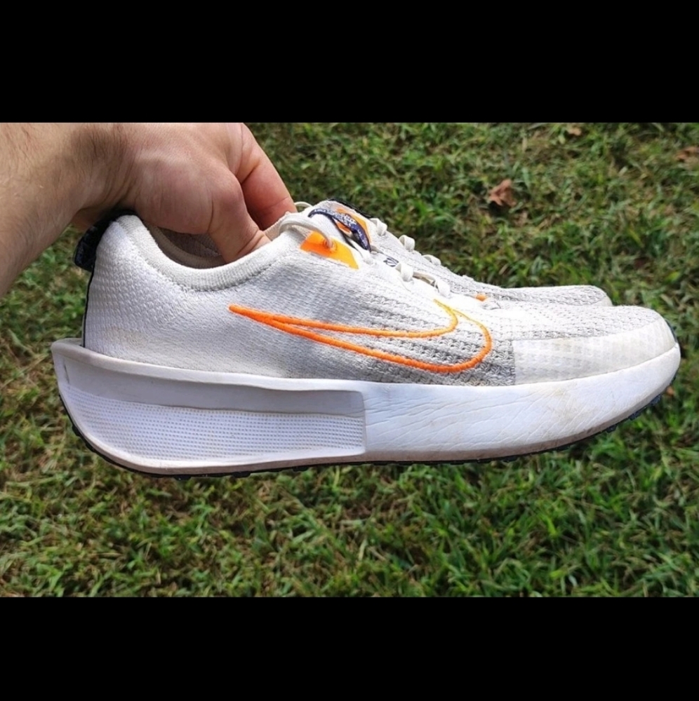 Nike White and Blue Athletic Sneakers